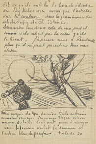 Letter with sketch of 'The sower'