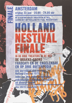 Poster ‘Holland Nestival Finale’ for the Holland Festival, 1978 (design by Anthon Beeke, Total Design)