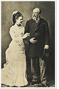 King Willem III and queen Emma, about 1879