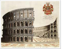 Architectonische tekening van het Coloseum